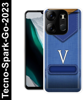 SARTOOLIYA Back Cover for Tecno Spark Go 2023(Blue, White, Flexible, Silicon, Pack of: 1)