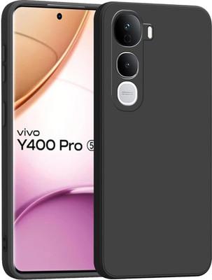 FlareHUB Back Cover for Vivo Y400 Pro 5G(Black, Matte Finish, Silicon, Pack of: 1)