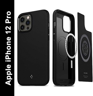 Spigen Mag Armor Back Cover for Apple iPhone 12 Pro, Apple iPhone 12(Black, Magnetic Case, Pack of: 1)