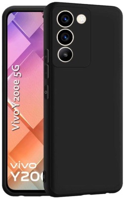 VLMBR BACK COVER Back Cover for Soft Silicon Back Case for Vivo Y200E 5G (Silicone, Tpu/Black) N51(Black, Camera Bump Protector, Silicon, Pack of: 1)