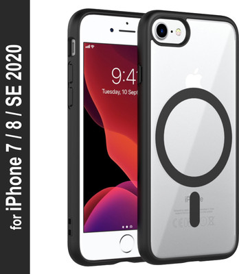 GLOBAL NOMAD Back Cover for Apple iPhone 7, Apple iPhone 8, iPhone SE 2020(Black, Magsafe, Pack of: 1)