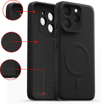 Flipkart SmartBuy Back Cover for realme 15T 5G(Black, Flexible, Silicon, Pack of: 1)