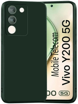 S-Softline Back Cover for Vivo Y200 5G(Green, Silicon, Pack of: 1)