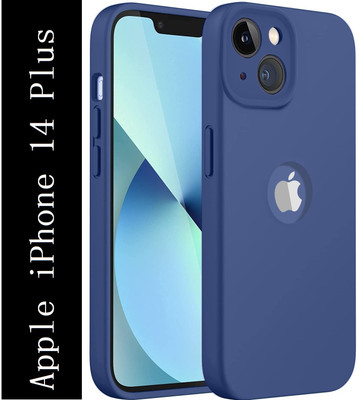 Coverskart Liquid Silicone Back Cover for Apple iPhone 14 Plus(Blue, Camera Bump Protector, Silicon, Pack of: 1)