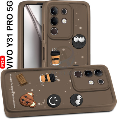 AESTMO Back Cover for Vivo Y31 Pro 5G(Brown, 3D Case, Silicon, Pack of: 1)