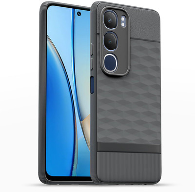 MobiCraft Zone Back Cover for Soft Rubberised Back Case with Inner Velvet Fabric | Vivo Y29 5G / Vivo Y19s(Grey, 3D Case, Silicon, Pack of: 1)
