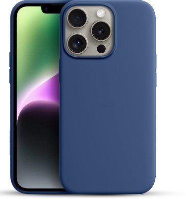 KARWAN Back Cover for APPLE iPhone 13 Pro Max(Blue, Shock Proof, Silicon, Pack of: 1)