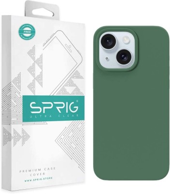 Sprig Back Cover for Apple iPhone 15, iPhone 15, apple 15(Green, Grip Case, Silicon, Pack of: 1)