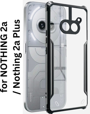 Seragift Back Cover for Nothing Phone 2a & 2a Plus, Durable Design, Raised Camera Cutout, Enhanced Grip, Black Side Lining(Transparent, Grip Case, Silicon, Pack of: 1)
