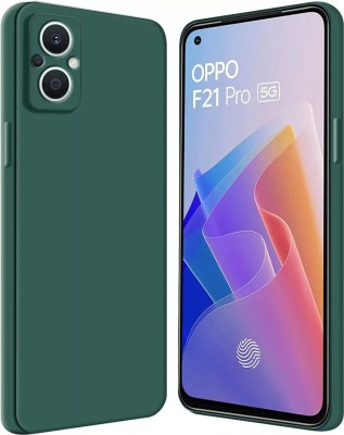 ISAAK Back Cover for OPPO F21 Pro 5G Shockproof Slim Matte Liquid Soft Silicone TPU Back Case Cover(Green, Silicon, Pack of: 1)