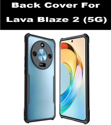 Caseline Back Cover for Lava Blaze 2 5G(Black, Grip Case, Pack of: 1)