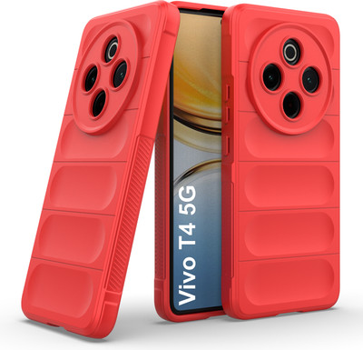 GLOBAL NOMAD Back Cover for Vivo T4 5G(Red, 3D Case, Silicon, Pack of: 1)