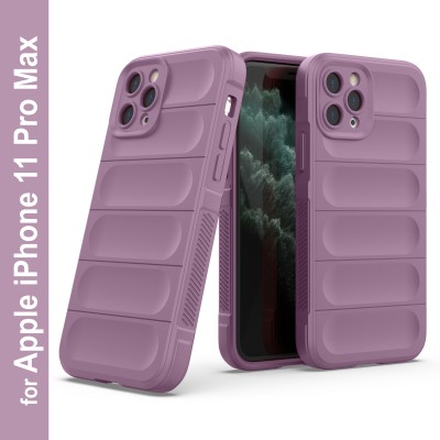 GLOBAL NOMAD Back Cover for Apple iPhone 11 Pro Max(Purple, Grip Case, Silicon, Pack of: 1)