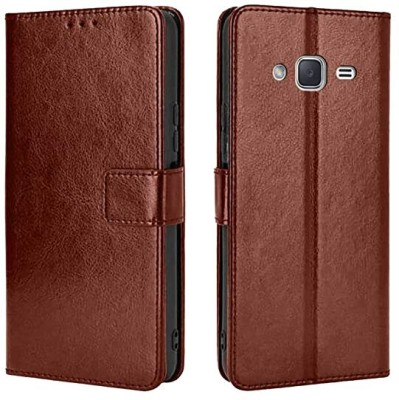Takshiv Deal Flip Cover for Samsung Galaxy Grand Prime(Brown, Dual Protection, Pack of: 1)