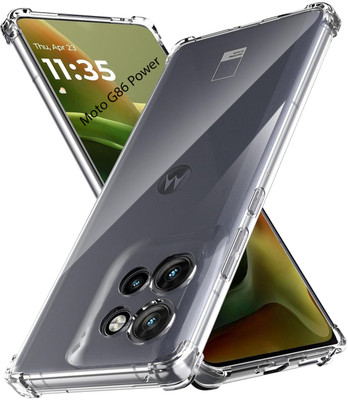 S-Softline Back Cover for Moto G86 Power 5G : :Gloss Finish Boom TPU(Transparent, Silicon, Pack of: 1)