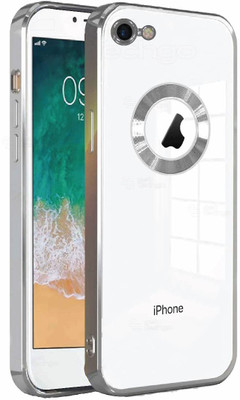 Dallao Back Cover for Apple iPhone 6, iPhone 6S Electroplated Logo View Super Soft TPU Raised Edges(Silver, Shock Proof, Pack of: 1)