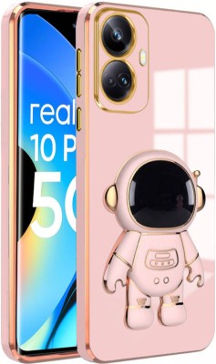 SYOTT Back Cover for realme 10 Pro+ 5G(Pink, Gold, Cases with Holder, Silicon, Pack of: 1)