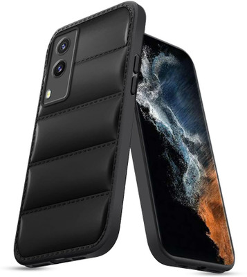 56 CASE AND COVER Back Cover for Vivo V21E 5G(Black, Silicon, Pack of: 1)