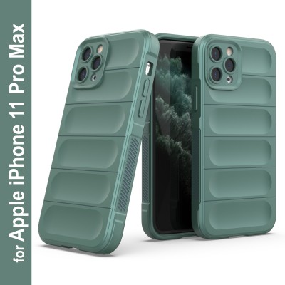 GLOBAL NOMAD Back Cover for Apple iPhone 11 Pro Max(Green, Grip Case, Silicon, Pack of: 1)