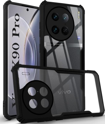 RUNICHA Back Cover for Vivo X90 Pro, Vivo X90 Pro 5G(Black, Grip Case, Pack of: 1)