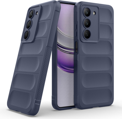 GLOBAL NOMAD Back Cover for Realme 14x 5G(Blue, 3D Case, Silicon, Pack of: 1)