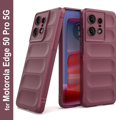MobilePlanet Back Cover for motorola edge 50 pro 5g(Maroon, 3D Case, Silicon, Pack of: 1)
