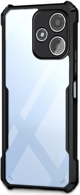 Phone Back Cover Back Cover for POCO M6 Pro 5G(Black, Transparent, Grip Case, Pack of: 1)