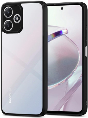 fonfox Back Cover for REDMI 12 5G / POCO M6 PRO 5G | PREMIUM TRANSPARENT clear back | ENHANCED anti-slip grip |(Transparent, Camera Bump Protector, Pack of: 1)