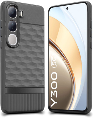 WOW Imagine Back Cover for Vivo Y300 5G Hexa Cube Design | Ultra Slim Soft | Inner Velvet Fabric | Matte Flexible(Grey, Camera Bump Protector, Silicon)