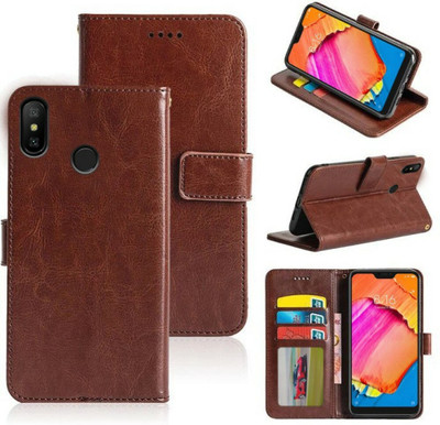 TINGTONG Back Cover for Mi Redmi 6 pro(Brown, Grip Case, Pack of: 1)