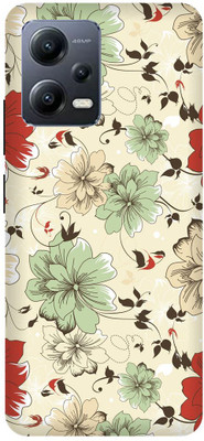 Rockyard Back Cover for REDMI Note 12 5G, MZB0F4TIN, GREEN, WHITE, FLOWER, ROSE(White, Flexible, Silicon, Pack of: 1)