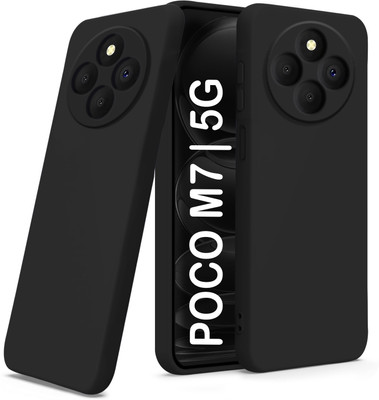 TRUEUPGRADE Back Cover for Poco M7 5G, Redmi A4 5G, Redmi 14C 5G, Poco C75 5G(Black, Flexible, Silicon, Pack of: 1)