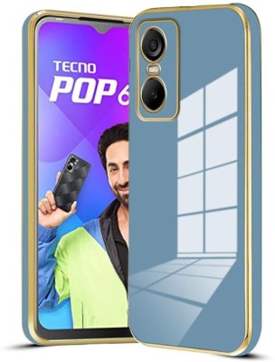 MOZIKON Back Cover for Tecno Pop 6 Pro(Blue, 3D Case, Silicon, Pack of: 1)