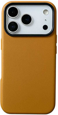star craftune Back Cover for iPhone 17 Pro KZDOO Noble Collection Leather Wireless Charge Magnetic(Brown, Microfiber Lining, Pack of: 1)