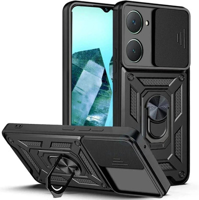 KIVANO LUXE Back Cover for Vivo Y28S 5G / iQOO Z9 Lite / Vivo T3 Lite / Vivo Y18 / Vivo Y18e / Vivo Y18i / Vivo Y18t(Black, Rugged Armor, Pack of: 1)