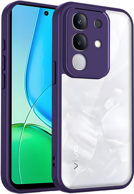 Casener Back Cover for vivo T4x 5G(Purple, Transparent, Camera Bump Protector, Pack of: 1)