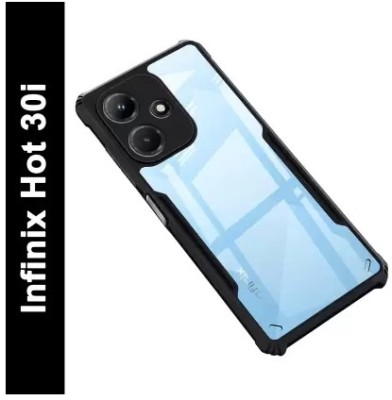 Mobile Case Cover Back Cover for Infinix Hot 30i(Black, Shock Proof, Pack of: 1)