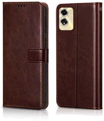 Yofashions Back Cover for OPPO A59 5G(Brown, Cases with Holder, Pack of: 1)