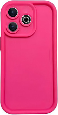 SCALEBEE Back Cover for Mi Redmi 13 5G / Poco M6 Plus 5G Soft Shockproof Silicone Matt Finish Phone Case(Pink, Flexible, Silicon, Pack of: 1)