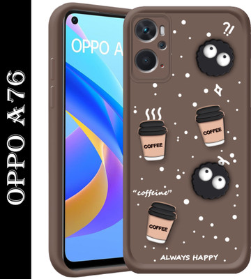 SMARTPOCKET Back Cover for Oppo A76(Brown, 3D Case, Pack of: 1)