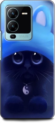 WallCraft Back Cover for Vivo V25 Pro 5G, V2158 CAT, CUTE CATE, LITTILE CAT, BLUE EYES, BLACK CAT(Multicolor, Dual Protection, Pack of: 1)