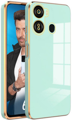 BOZTI Back Cover for Itel P40(Green, Gold, Pack of: 1)