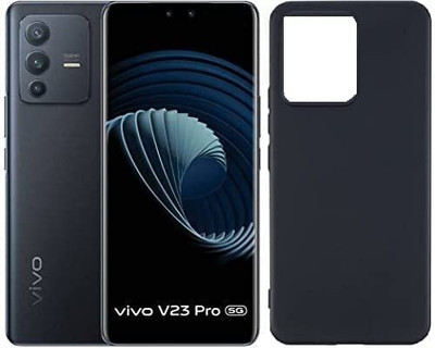 vmt stock Back Cover for Vivo V23 Pro 5G(Black, Silicon)