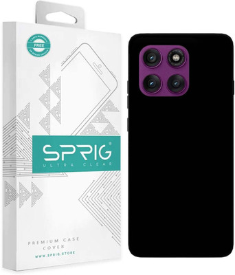Sprig Back Cover for MOTOROLA Edge 60 Pro 5G, Moto Edge 60 Pro 5G(Black, Hard Case, Silicon, Pack of: 1)