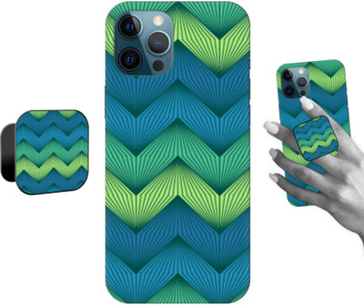 iCopertina Back Cover for Apple iPhone 12 PRO MAX(Blue, Green, Cases with Holder, Pack of: 2)