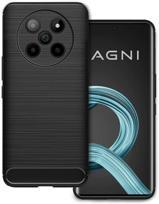 56 CASE AND COVER Back Cover for Lava Agni 2 5g(Black, Silicon, Pack of: 1)