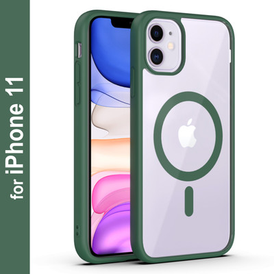 GLOBAL NOMAD Back Cover for Apple iPhone 11(Green, Magsafe, Pack of: 1)