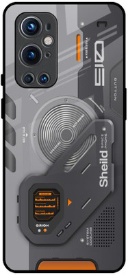 QRIOH Glass Back Cover for OnePlus 9 Pro(Grey, Grip Case, Pack of: 1)