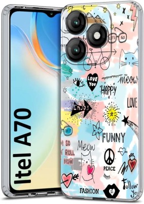 Fashionury Back Cover for Itel A70(Multicolor, Grip Case, Silicon, Pack of: 1)