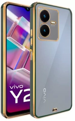 A3sprime Back Cover for vivo Y22, - Soft Silicon Transparent with Drop Protective Back Case(Green, Transparent, Camera Bump Protector, Silicon, Pack of: 1)